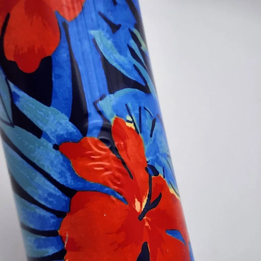 Dutch Brothers‎ Flight-Floral 28 oz Tumbler Tropical Habiscus Flowers Dble Wall